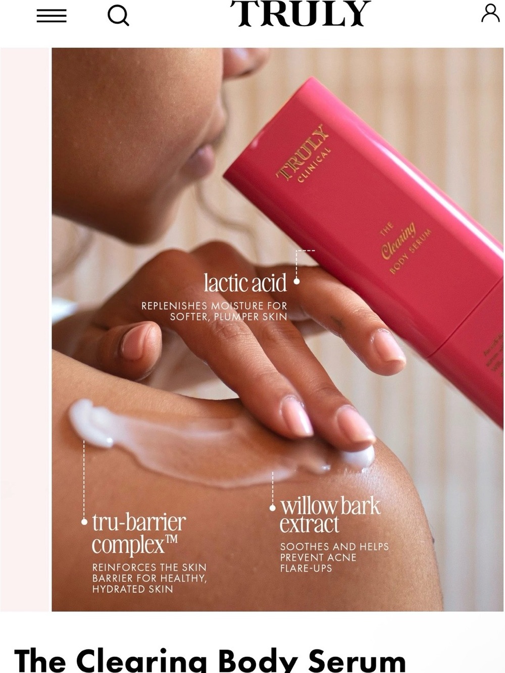 TRULY The Clearing Body Serum - Hot Pink